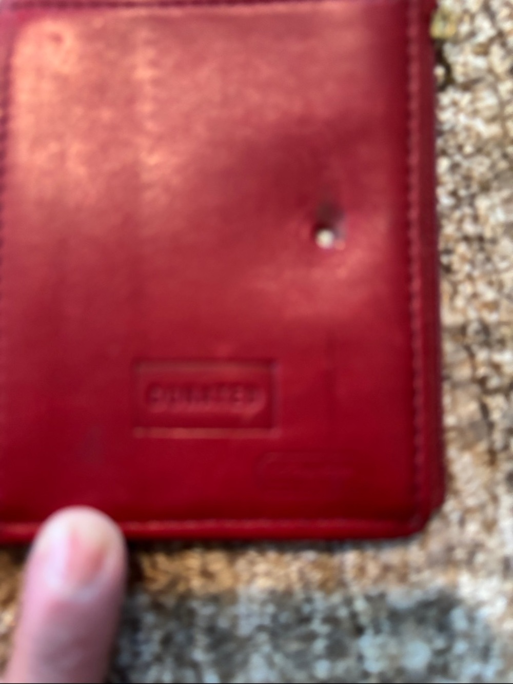 Vintage Coach Donated Compact Red Leather Zip Wallet - Picture 2 of 6